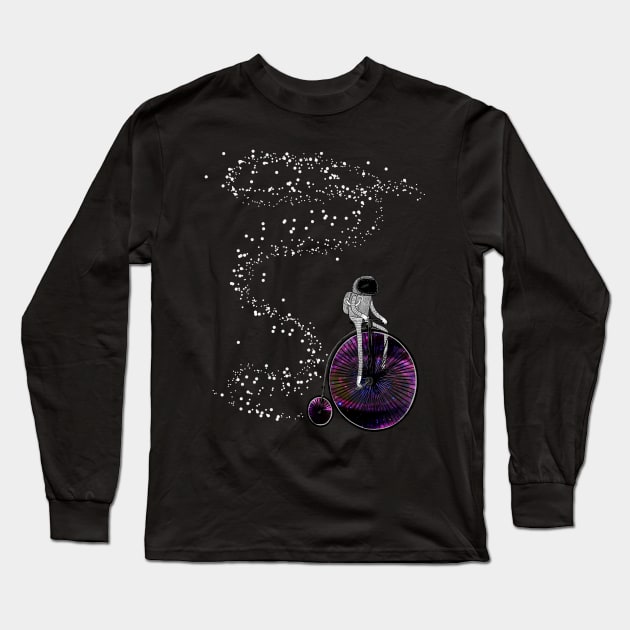 PENNY FARTHING SPACE CYCLE Long Sleeve T-Shirt by ratkiss